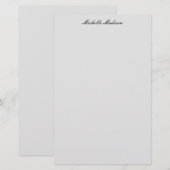 Papeterie Calligraphie manuscrite moderne minimaliste simple (Devant / Derrière)
