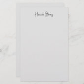 Papeterie Calligraphie moderne minimaliste professionnelle (Devant / Derrière)