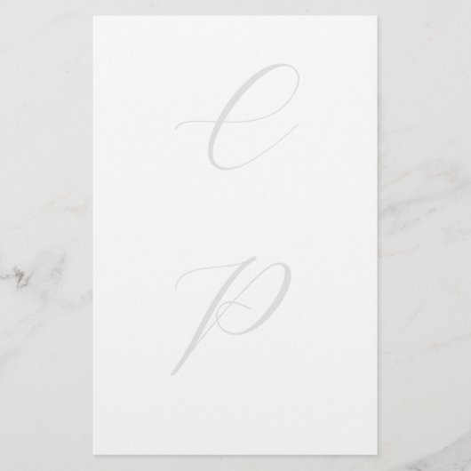 Papeterie Calligraphie moderne simple avec monogramme person (Devant)