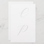 Papeterie Calligraphie monogramme moderne Nom simple (Devant / Derrière)