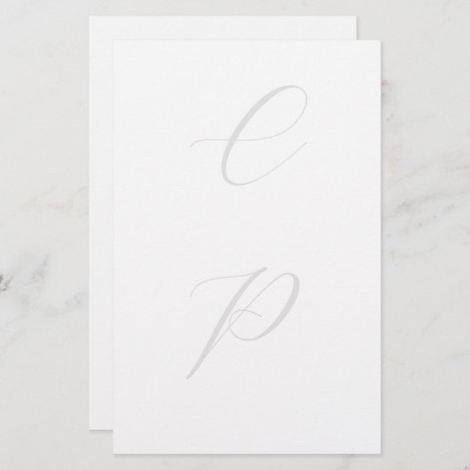 Papeterie Calligraphie monogramme moderne Nom simple (Devant / Derrière)