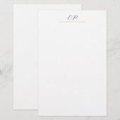 Papeterie Calligraphie Monogrammée Moderne Simple Nom Plain (Devant / Derrière)