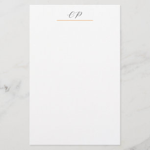 Papeterie Calligraphie Monogrammée Moderne Simple Nom Plain