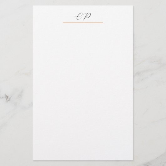 Papeterie Calligraphie Monogrammée Moderne Simple Nom Plain (Devant)