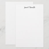 Papeterie Calligraphie Professionnelle Simple Élégante (Devant / Derrière)