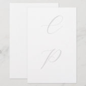 Papeterie Calligraphie simple moderne avec monogramme person (Devant / Derrière)