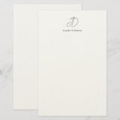 Papeterie Calligraphie tendance monogramme classique  (Devant / Derrière)