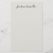 Papeterie Calligraphy Simple Grey Professional Name (Devant)