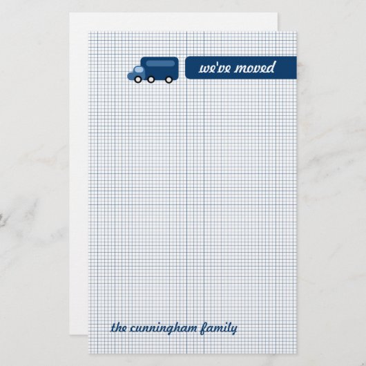 Papeterie Camion bleu (Devant / Derrière)