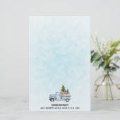 Papeterie Camion de Noël avec pins et animaux de forêt (Debout devant)