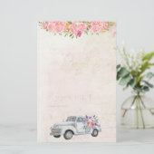 Papeterie Camion de ramassage vintage Aquarelle rustique (Debout devant)