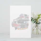 Papeterie Camion-feu à porte ouverte (Debout devant)