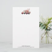 Papeterie Camion Vintage rose (Debout devant)