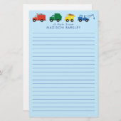 Papeterie Camions Véhicules de construction Garçon's Cute Ki (Devant / Derrière)