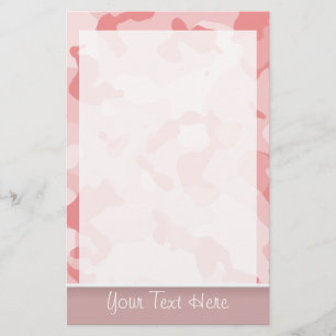 Papeterie Camo rose bébé; Personnalisé