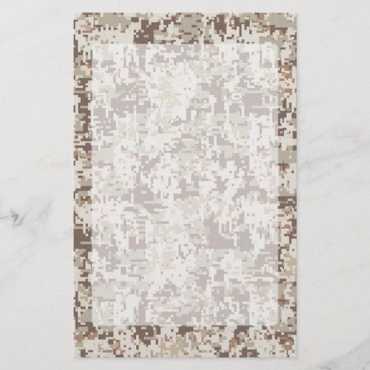 Papeterie Camouflage de Digitals de style de désert (Devant)