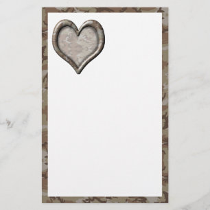 Papeterie Camouflage Heart - Désert