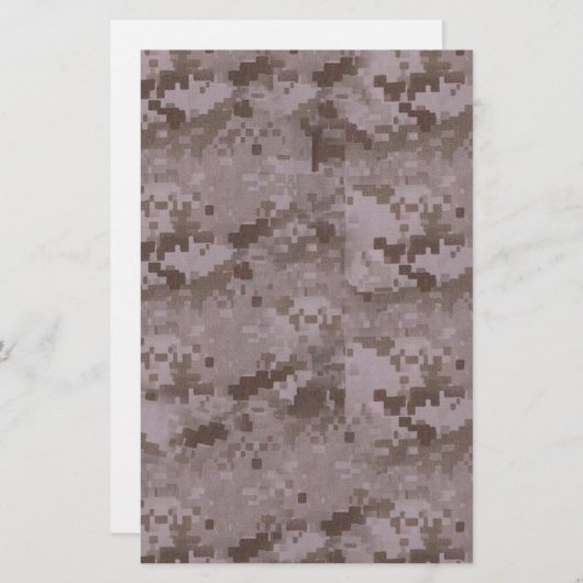 Papeterie Camouflage numérique du désert (Devant / Derrière)