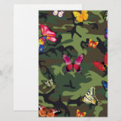 Papeterie camouflage papillon (Devant / Derrière)
