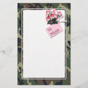 Papeterie Camouflage Rose de la maman militaire