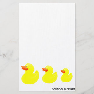 Papeterie canards jaunes