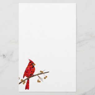 Papeterie Cardinal Rouge, l'oiseau de Noël