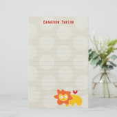 Papeterie Caricature Yellow Lion Enfants Points Merci (Debout devant)