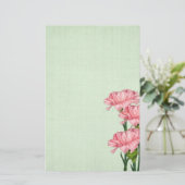 Papeterie Carnations roses (Debout devant)