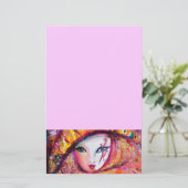 PAPETERIE CARNAVAL VÉNITIEN EN JAUNE D'OR (Debout devant)