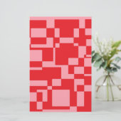 Papeterie Carré rose rouge (Debout devant)