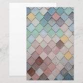 Papeterie Carreaux multicolores (Devant / Derrière)