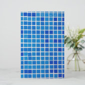 Papeterie Carrelage bleu mosaïque (Debout devant)