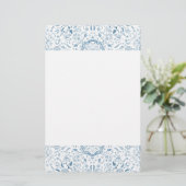 Papeterie Carrelage floral Motif Vintage bleu (Debout devant)