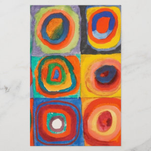 Papeterie Carrés de Kandinsky Cercles Concentriques