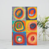 Papeterie Carrés de Kandinsky Cercles Concentriques (Debout devant)