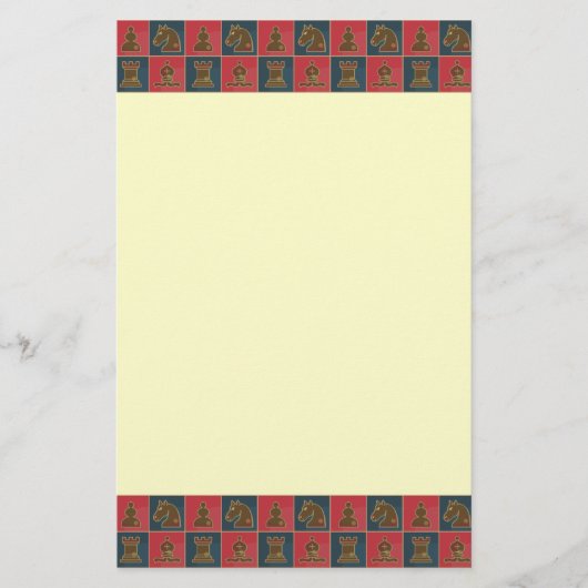 Papeterie Carrés d'échecs (Devant)