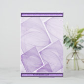 Papeterie Carrés violets géométriques Abstraits (Debout devant)