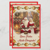 Papeterie Cartão de Natal (Devant / Derrière)