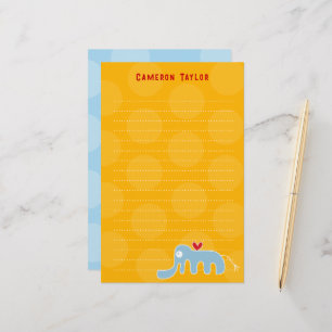 Papeterie Carton bleu Eléphant Enfants Points Merci
