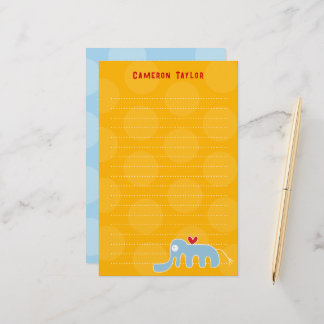 Papeterie Carton bleu Eléphant Enfants Points Merci