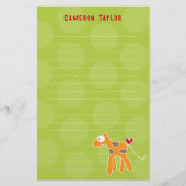 Papeterie Carton Orange Giraffe Enfants Pots Merci (Devant)