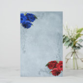 Papeterie Cascade Blue Red et Blue Roses (Debout devant)