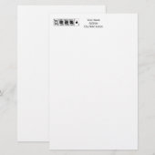 Papeterie Casino Night Poker Royal Straight Flush Spades (Devant / Derrière)