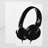 Papeterie Casque audio Pop Art (Devant / Derrière)