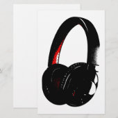 Papeterie Casque Pop Art Casque Audio (Devant / Derrière)