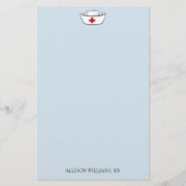 Papeterie Casquette de l'infirmière Ajouter un nom (Devant)