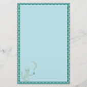 Papeterie Cat playing with Moon and Star Teal (Devant)