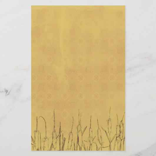 Papeterie Cattails Stylo et Plantes d'encre dessin (Devant)