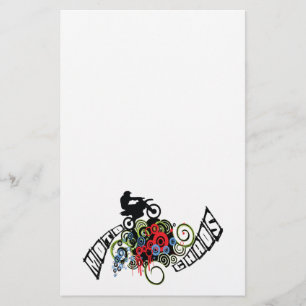 Papeterie Cavalier de vélo de saleté de chaos de Moto