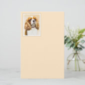 Papeterie Cavalier King Charles Spaniel Peinture originale (Debout devant)